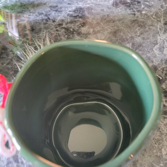 Rae Dunn MR. CLAUS Mug Green Ceramic 16oz Coffee Cup, Santa Ornament NEW - Picture 4 of 5